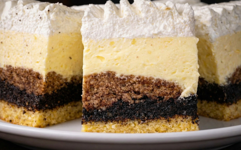 Mákos krémes linzer