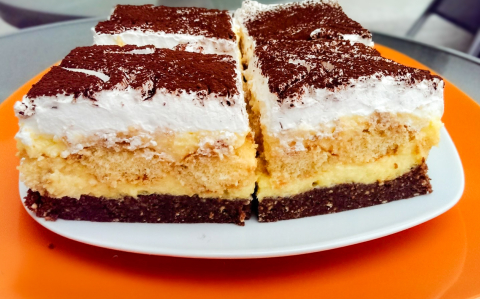 Gesztenyés, babapiskótás krémes recept fotóval Gesztenyés, babapiskótás krémes