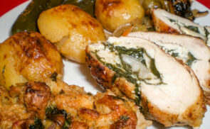 Spenóttal-sajttal töltött csirkemell