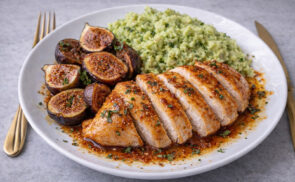 Fügés csirke brokkolis krumplipürével