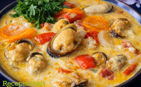 Tejszínes kagylóleves