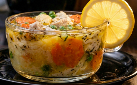 Tárkonyos raguleves vajgaluskával