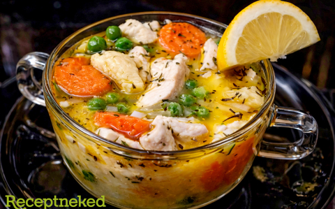 Tárkonyos raguleves vajgaluskával