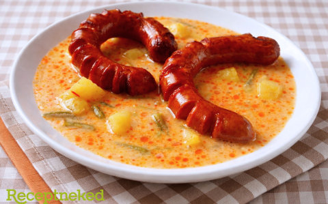 Zöldbabfőzelék gazdagon