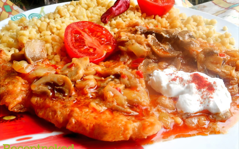 Gombás karaj szeletek