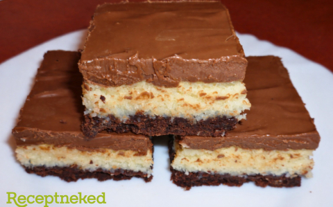 Kókuszos-csokoládés kocka