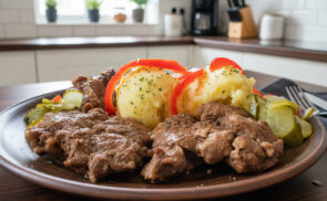 Fokhagymás sült tarja