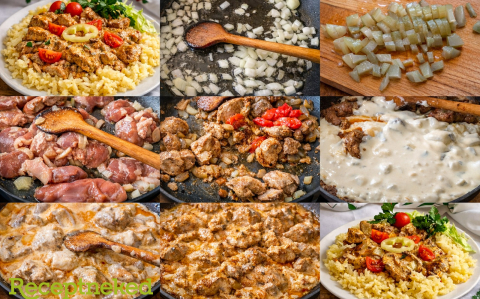 Tejszínes, mustáros csirkemáj