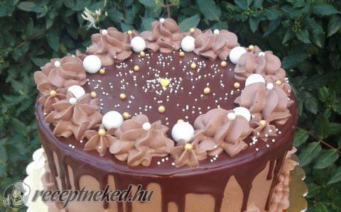 Tejszínes csokoládé torta