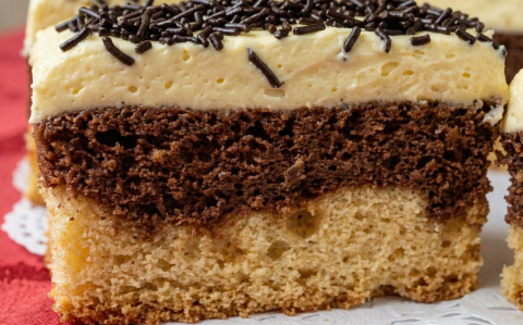 Vaníliás-csokis-diós szelet