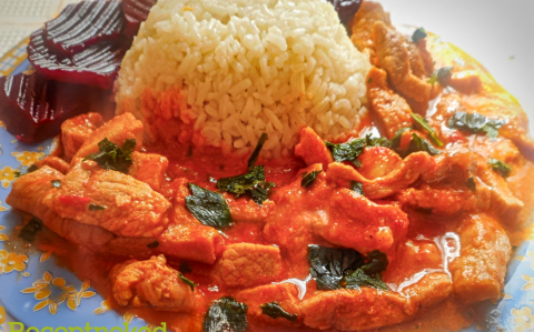 Erdélyi sertéstokány rizzsel