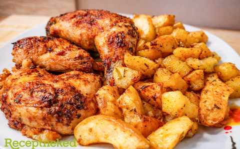 Sült hús almás burgonyával