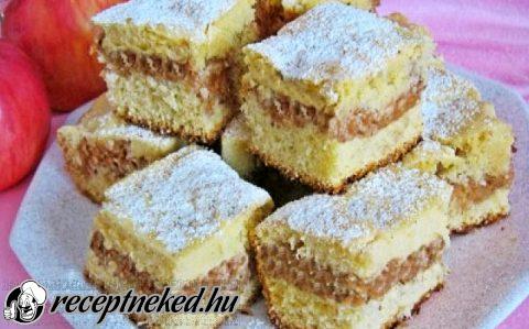 Almás töltött piskótába zárva recept fotóval Almás töltött piskótába zárva