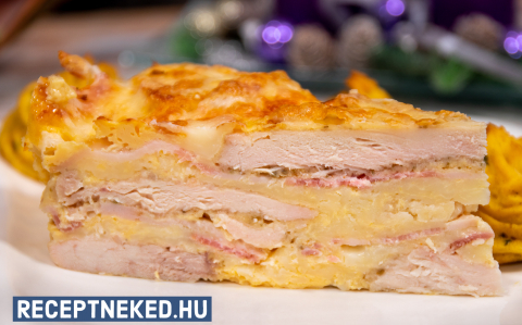 Baconos csirketorta