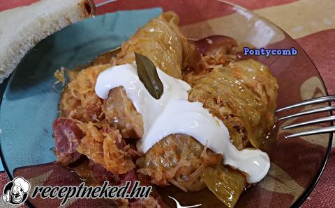 Sütőben főtt, töltött káposzta füstölt csülökkel recept fotóval Sütőben főtt, töltött káposzta füstölt csülökkel