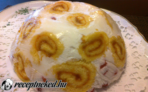 Kefires, epres charlotte torta recept fotóval Kefires, epres charlotte torta