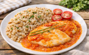 Natúr csirkemell lecsós raguval