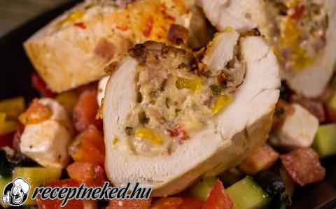 Sajtkrémmel töltött csirkemell