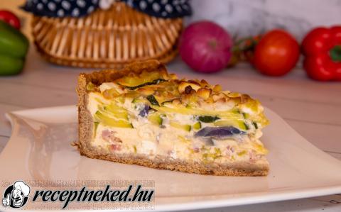 Cukkinis-fetás quiche