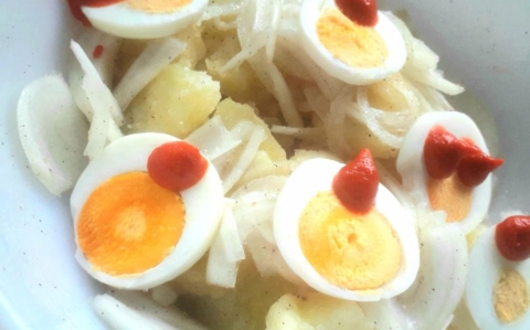 Krumplisaláta recept fotóval Krumplisaláta