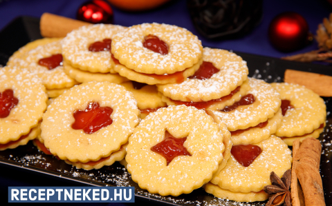 Forralt bor zselés linzer recept fotóval Forralt bor zselés linzer
