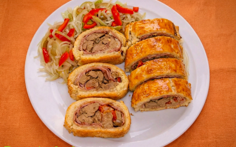 Csirkemájas tekercs