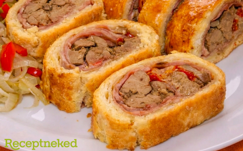 Csirkemájas tekercs