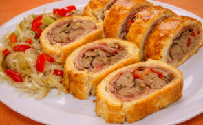Csirkemájas tekercs