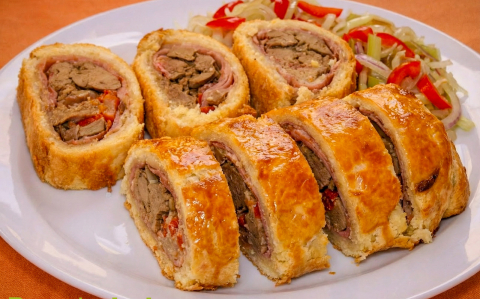 Csirkemájas tekercs