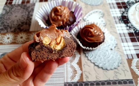 Snickers muffin recept fotóval Snickers muffin
