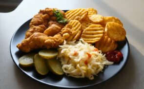 Bundás karaj sült krumplival