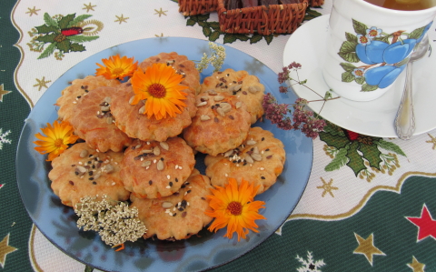 Körömvirágos, túrós keksz recept fotóval Körömvirágos, túrós keksz