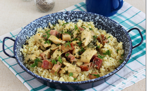 Császárszalonnás-hagymás csirkemell recept fotóval Császárszalonnás-hagymás csirkemell