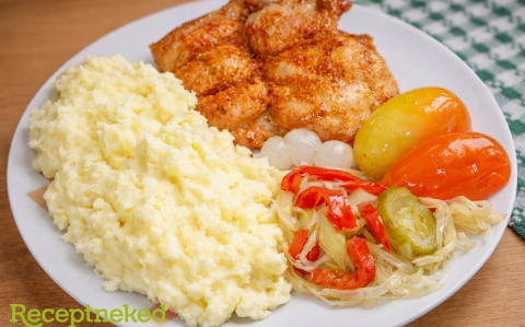 Fűszeres, sült csirkecomb filé