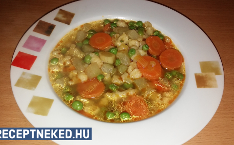 Borsó leves galuskával recept fotóval Borsó leves galuskával