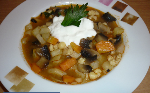 Gombaleves glauskával recept fotóval Gombaleves glauskával