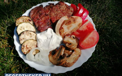 Grillezett hús zöldségekkel recept fotóval Grillezett hús zöldségekkel