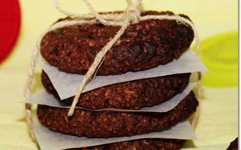 Mogyoróvajas-mazsolás zabkeksz recept fotóval Mogyoróvajas-mazsolás zabkeksz