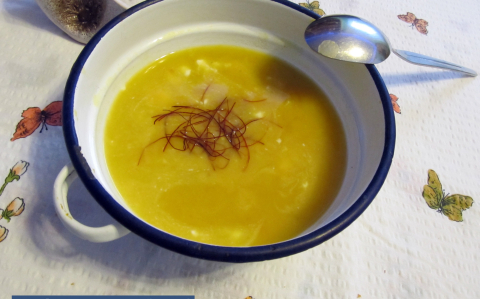 Édesburgonya krémleves recept fotóval Édesburgonya krémleves