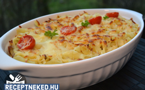 Pulykás-padlizsános rakott tészta recept fotóval Pulykás-padlizsános rakott tészta
