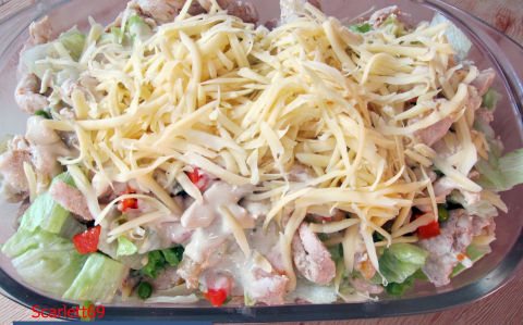 Cézár jellegű saláta pulykamellből recept fotóval Cézár jellegű saláta pulykamellből