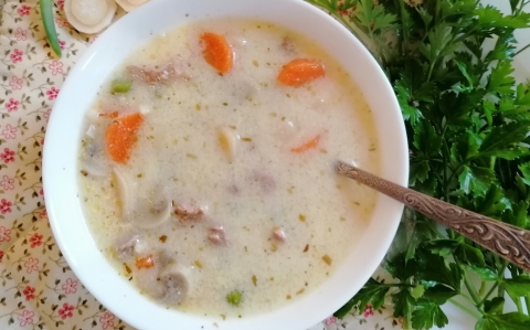 Tárkonyos pulykaraguleves recept fotóval Tárkonyos pulykaraguleves