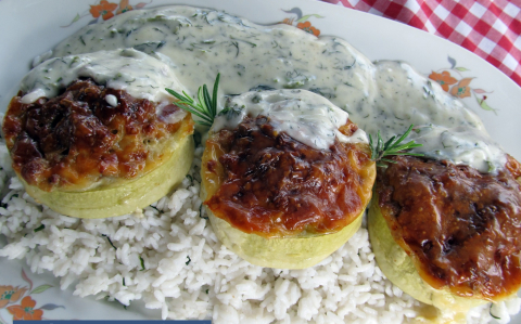 Pulykahússal töltött tök recept fotóval Pulykahússal töltött tök