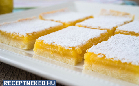 Lemon bar – Az amerikai citromos süti recept fotóval Lemon bar – Az amerikai citromos süti