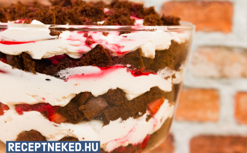 Sacher-eper trifle recept fotóval Sacher-eper trifle
