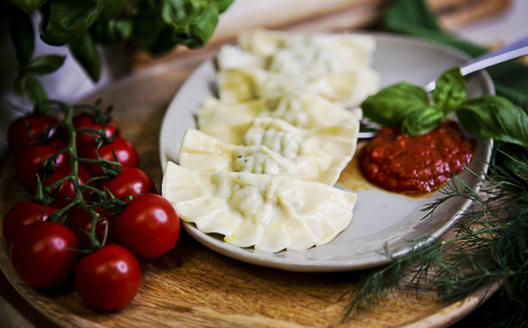 Spenótos totus ravioli recept fotóval Spenótos totus ravioli