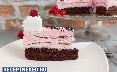 Csokilapos málnamousse torta recept fotóval Csokilapos málnamousse torta