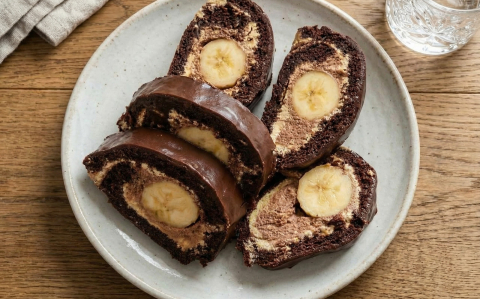 Csokis-banános tekercs