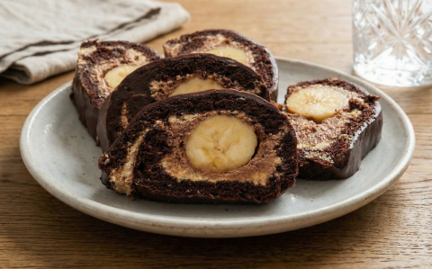 Csokis-banános tekercs