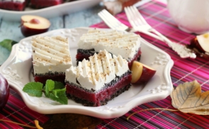 Habos mákos-szilvás szelet recept fotóval Habos mákos-szilvás szelet